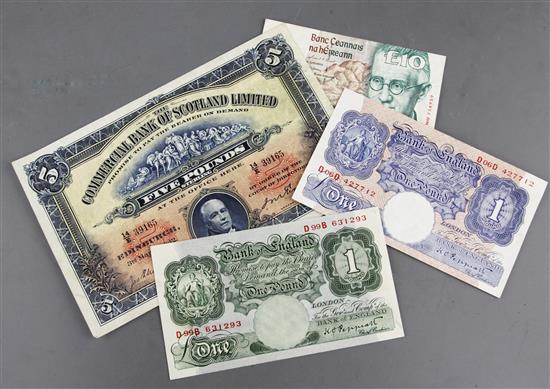 Album of bank notes including Peppiatt and OBrien white fivers